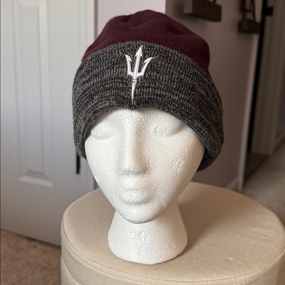 Arizona State University Maroon and Charcoal Beanie